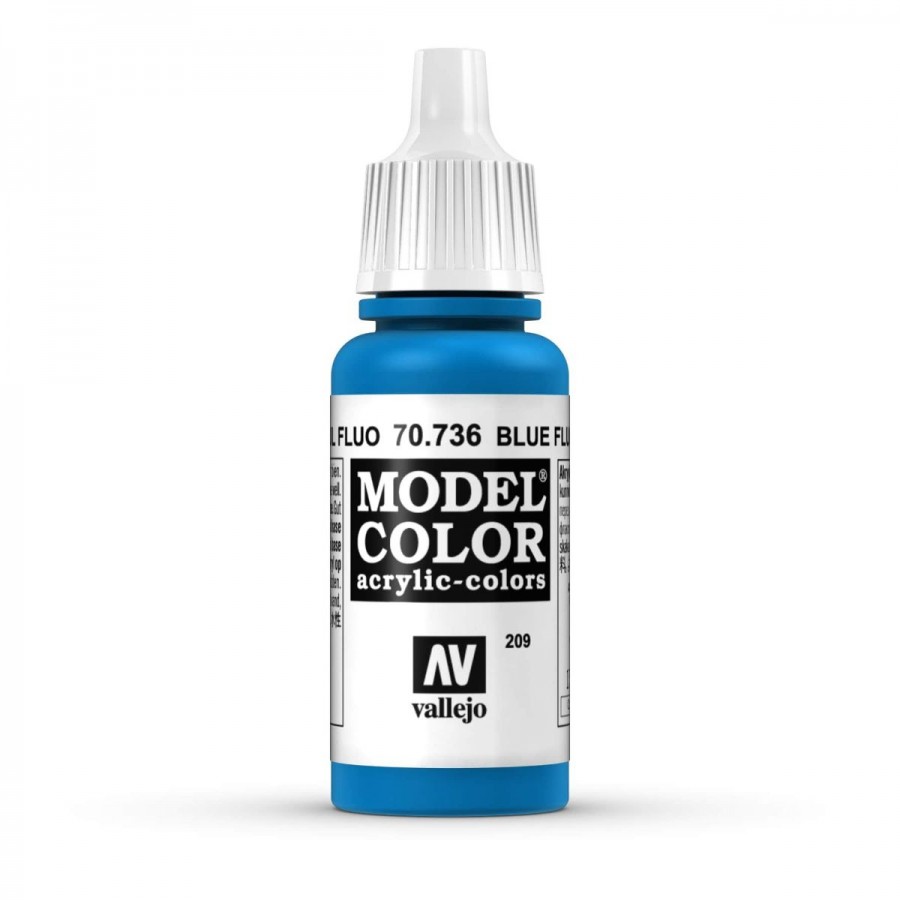 Vallejo Acrylic Paint Model Colour Fluorescent Blue 17ml