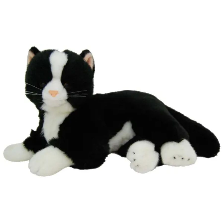 Laying Cat Black & White 12cm