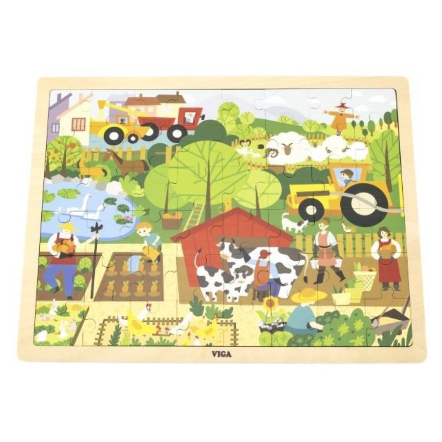 Wooden Puzzle Farm 48 Piece