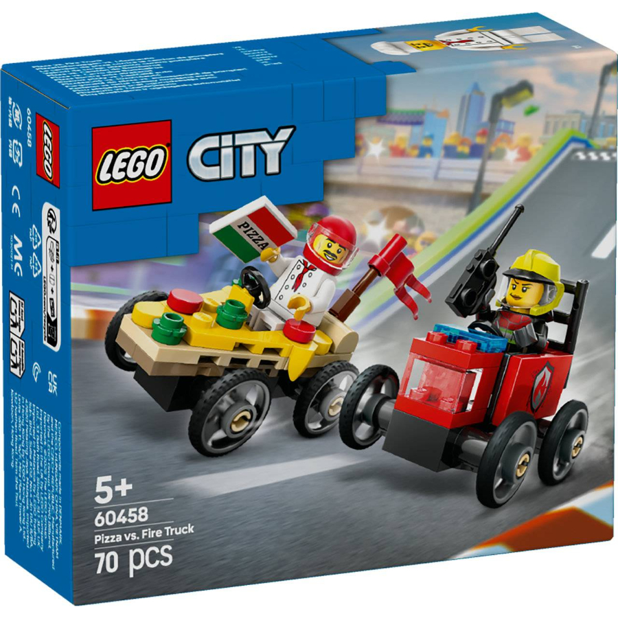 LEGO City No Limits Race Cars Pizza Versus Fire Truck Two Pack