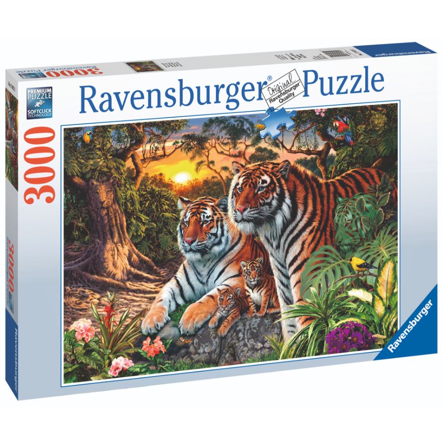 Ravensburger Puzzle 3000 Piece Hidden Tigers