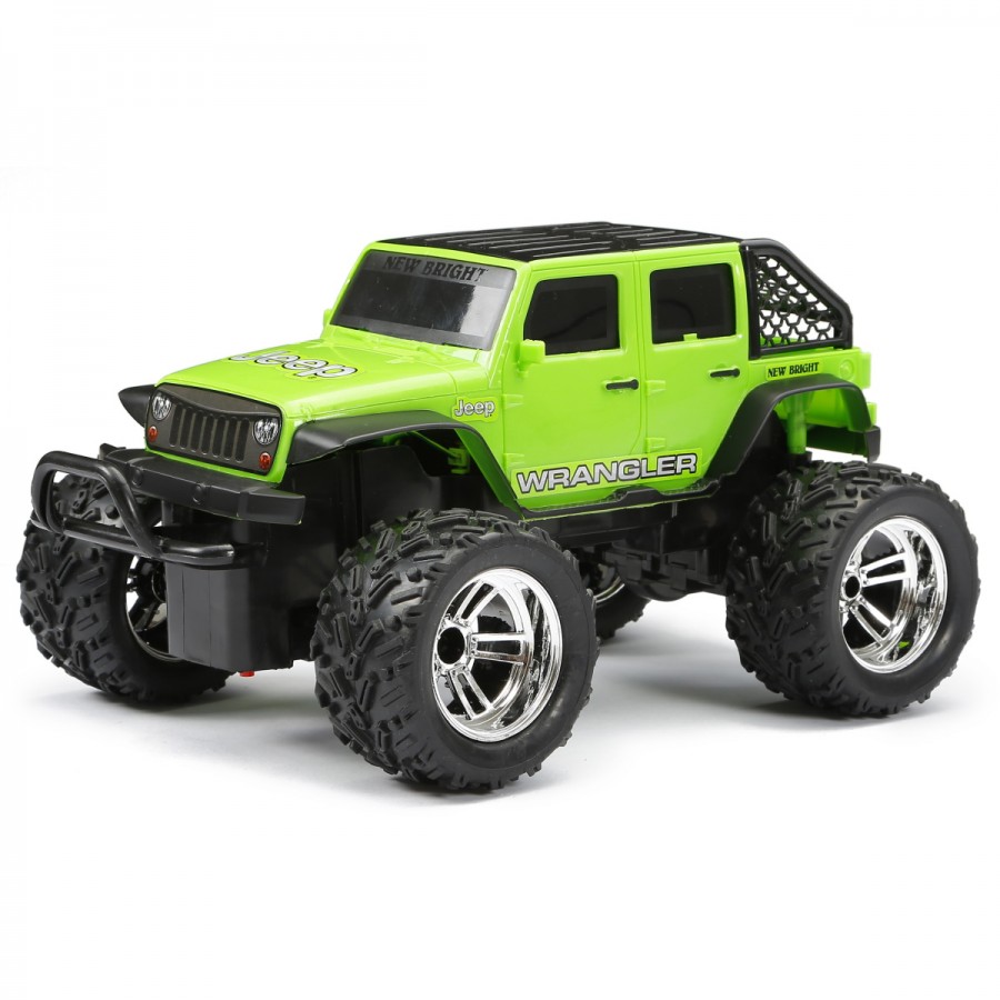 New Bright Radio Control 1:18 Scale Jeep Wrangler Green Batteries Included