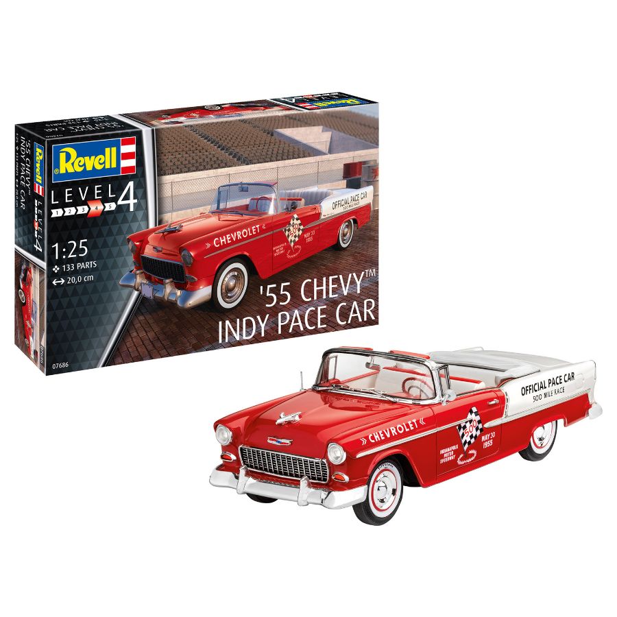 Revell Model Kit 1:25 55 Chevy Indy Pace Car