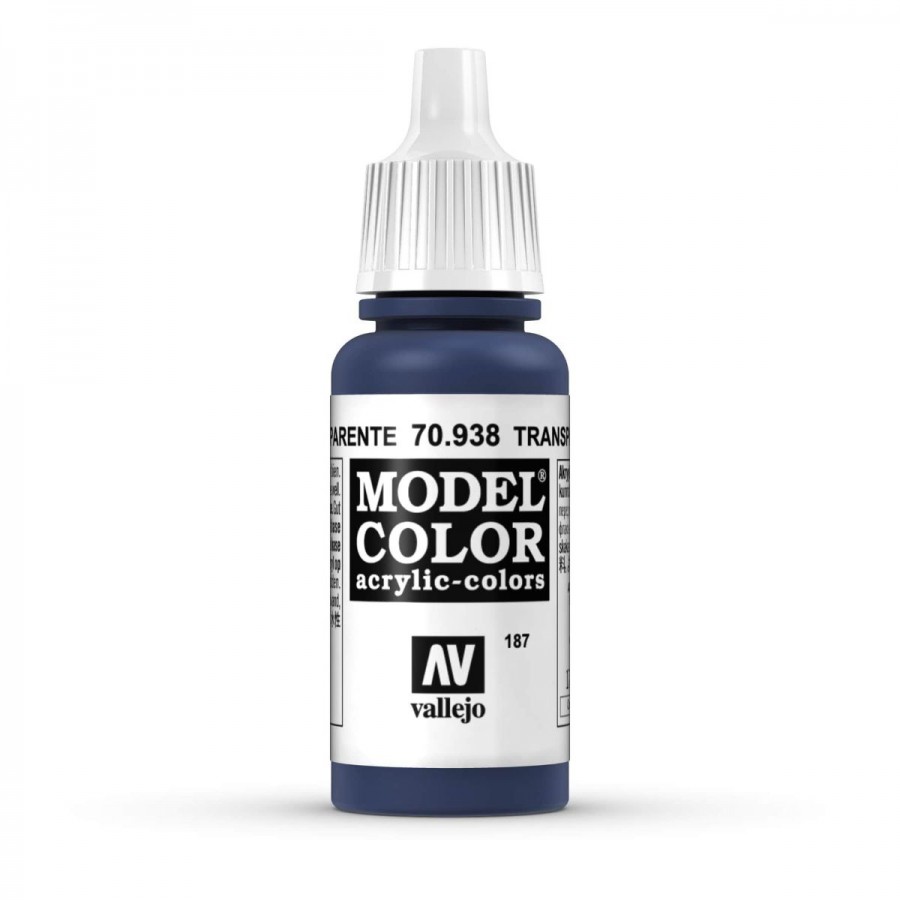 Vallejo Acrylic Paint Model Colour Transparent Blue 17ml