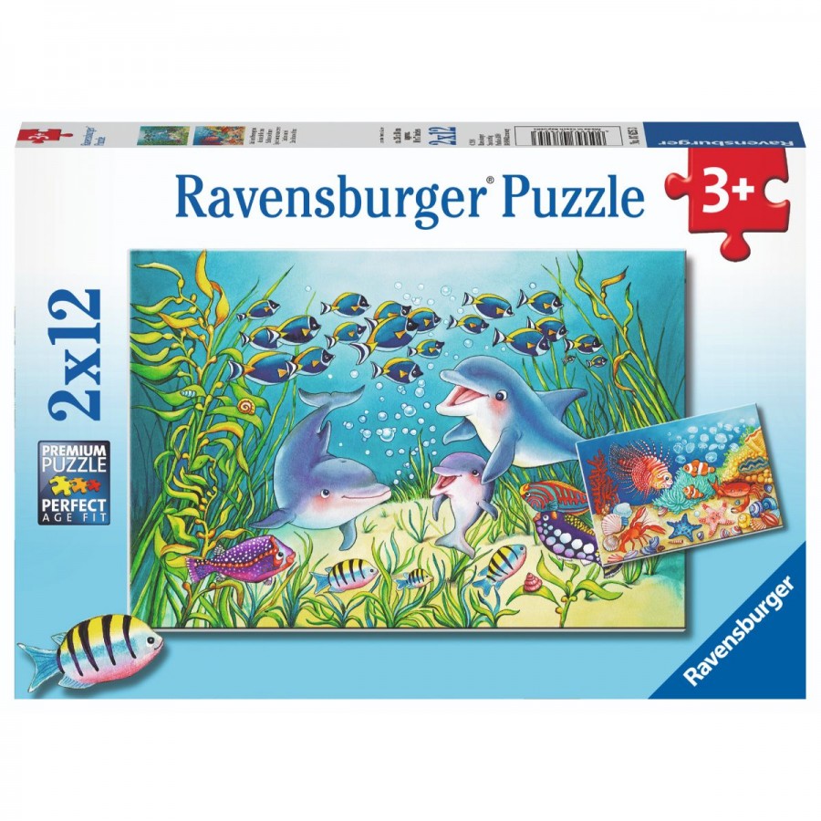 Ravensburger Puzzle 2x12 Piece On The Seabed