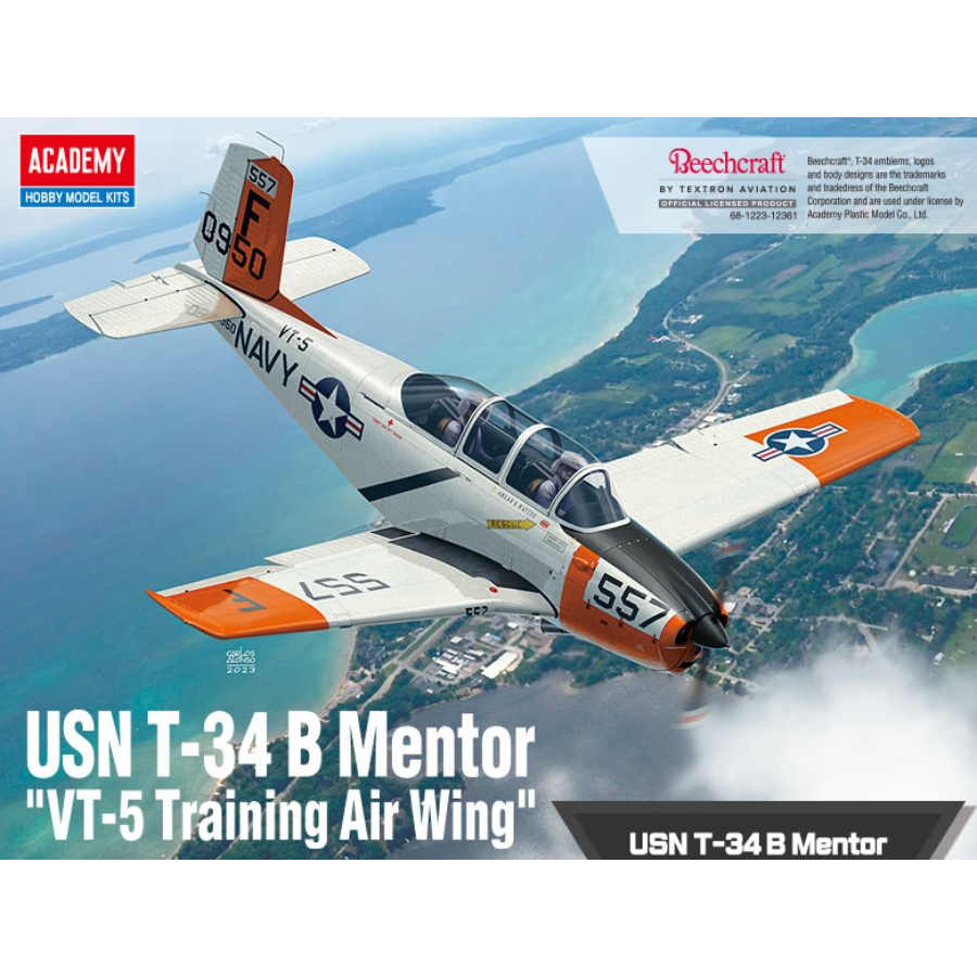 Academy Model Kit 1:48 USN T-34B Mentor VT-5 Training Air Wing