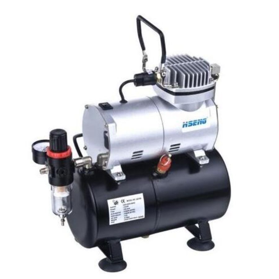 Hseng Air Compressor With Holding Tank