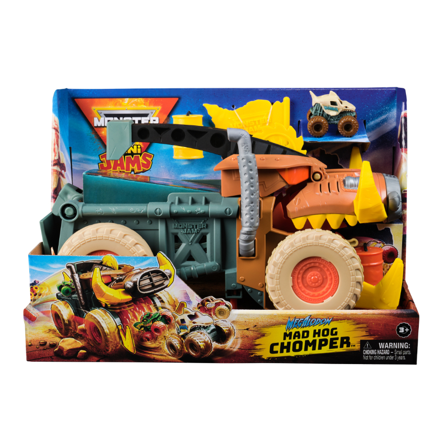 Monster Jam Playset For Mini Vehicles Warthog Sweeper