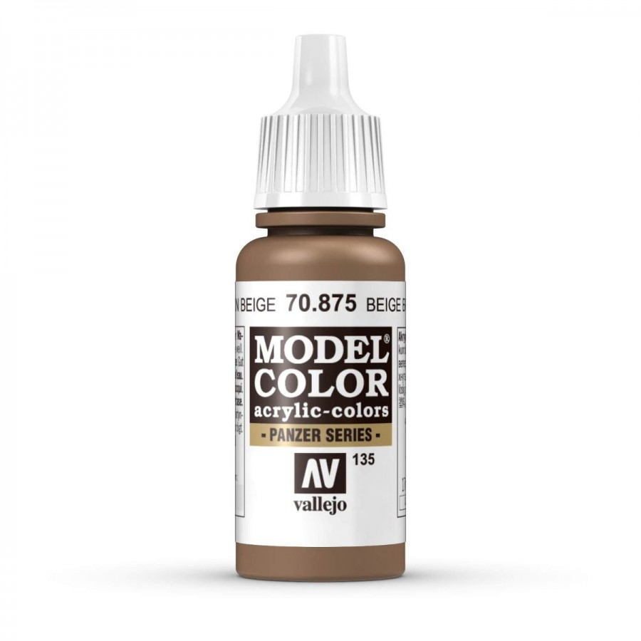 Vallejo Acrylic Paint Model Colour Beige Brown 17ml