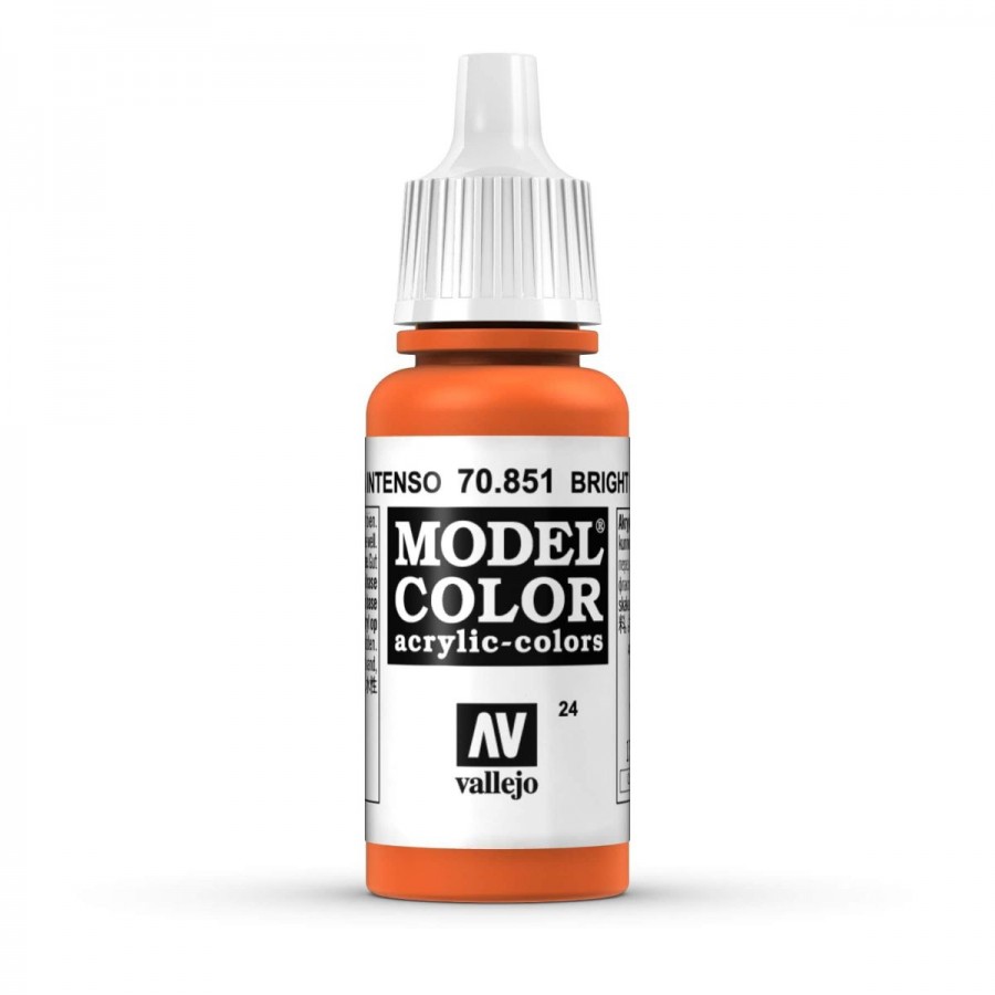 Vallejo Acrylic Paint Model Colour Bright Orange 17-18ml