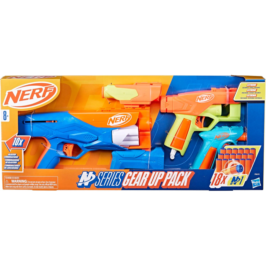 Nerf N Series Gear Up Pack With 3 Blasters & 18 Darts