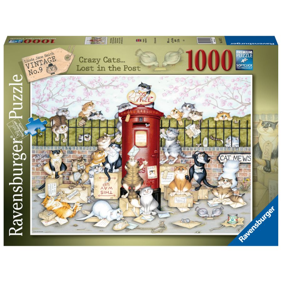 Ravensburger Puzzle 1000 Piece Crazy Cats Lots In The Post