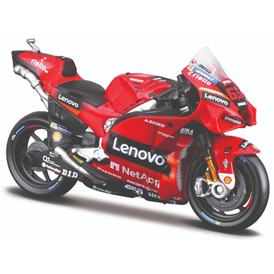 Maisto Diecast 1:18 Moto GP 2022 Ducati Lenovo Team Miller & Bagnaia