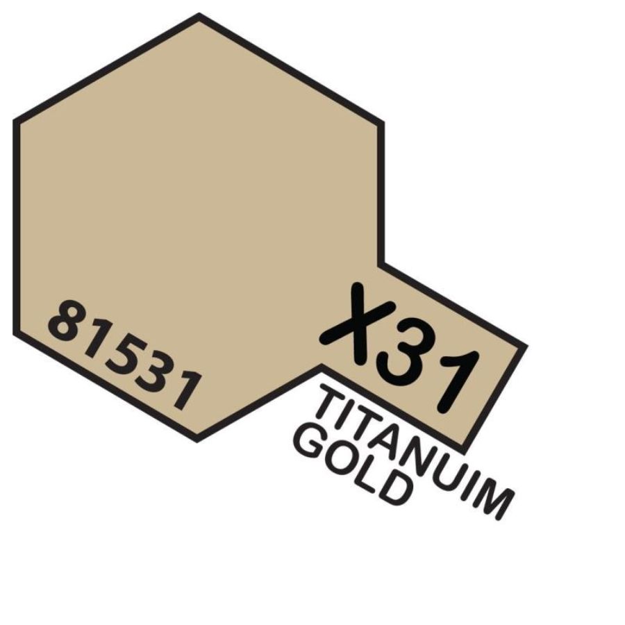 Tamiya Mini Acrylic Paint X31 Titanium Gold