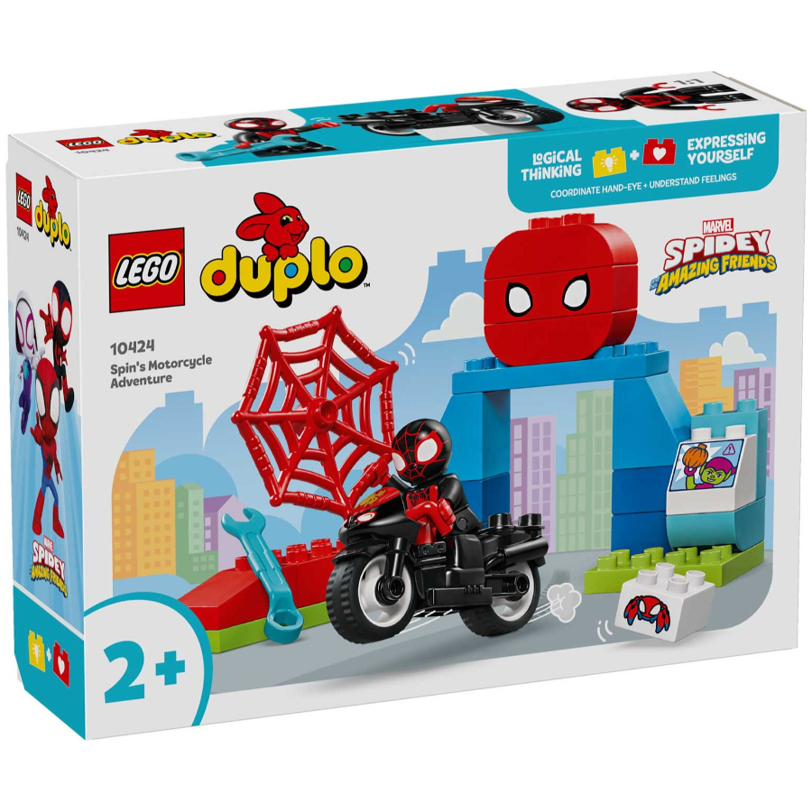 LEGO DUPLO Spidey & His Amazing Friends Spins Motorcycle Adventure