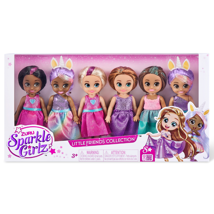 Sparkle Girlz 12cm Princess Dolls 6 Pack
