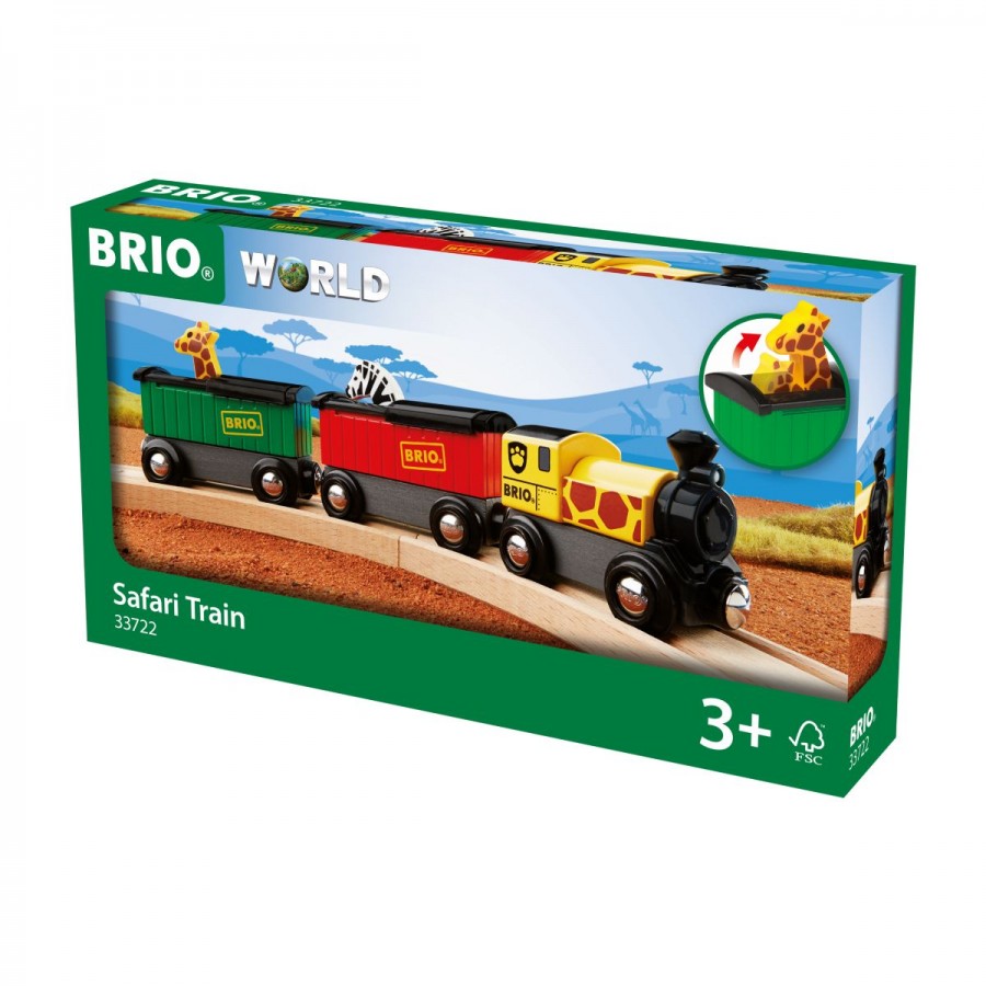 Brio Wooden Train Vehicle Safari Train 3 Pieces