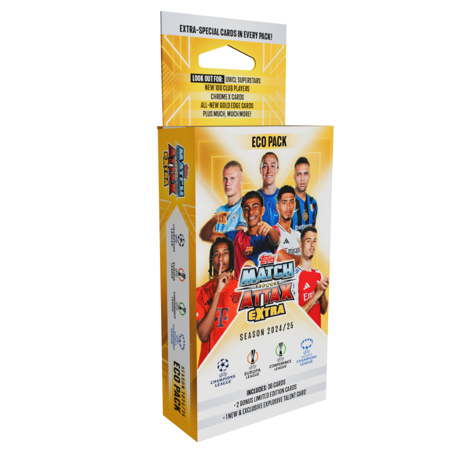 Match Attax UEFA EXTRA Champions League 2024-25 Edition Trading Cards Mega Booster Eco Box