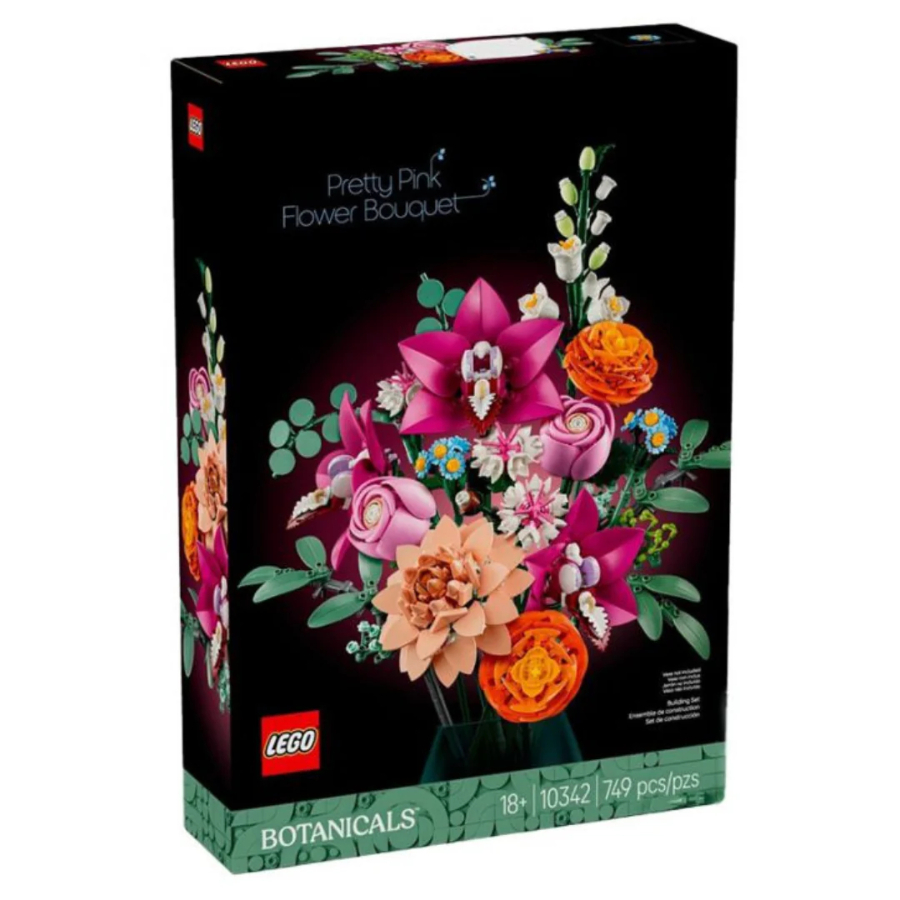 LEGO Icons Botanicals Pretty Pink Flower Bouquet