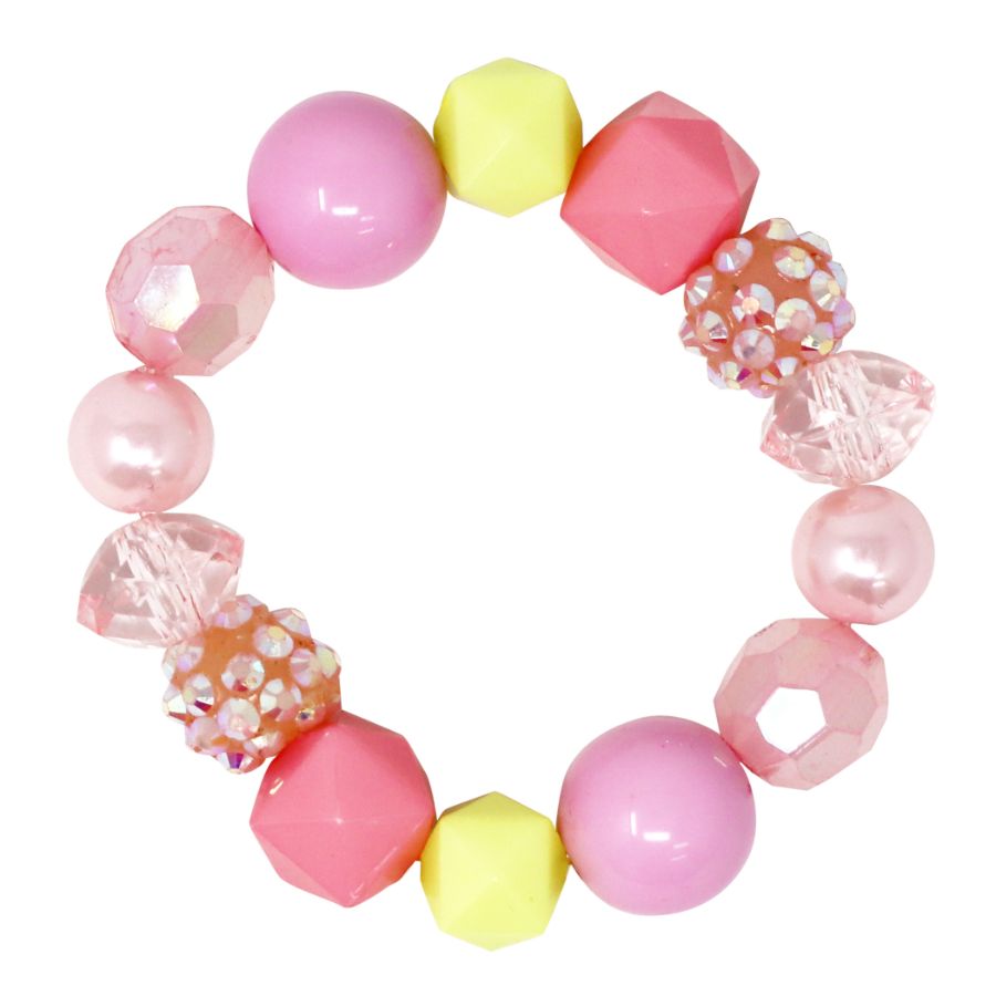 My Lovely Pink Stretch Beaded Bracelet