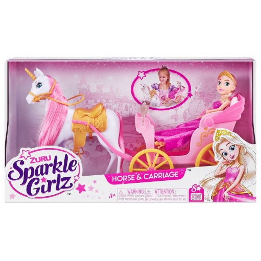Sparkle Girlz Princess Doll With Horse & Carriage