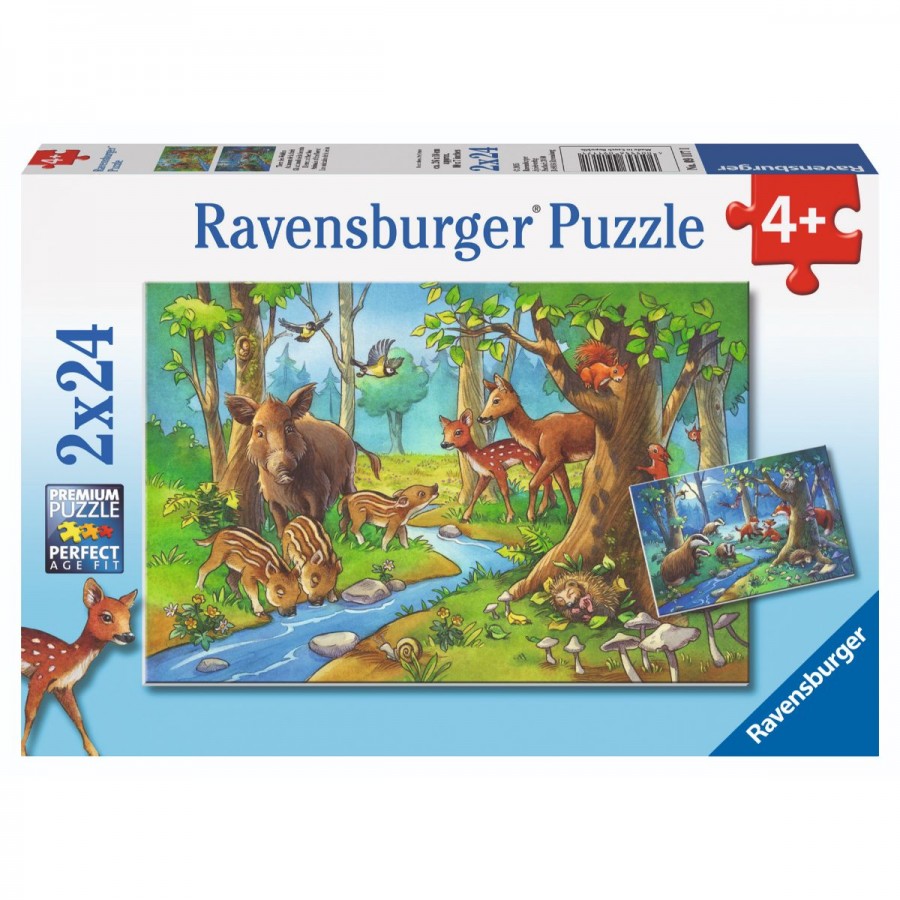 Ravensburger Puzzle 2x24 Piece Cute Forest Animals