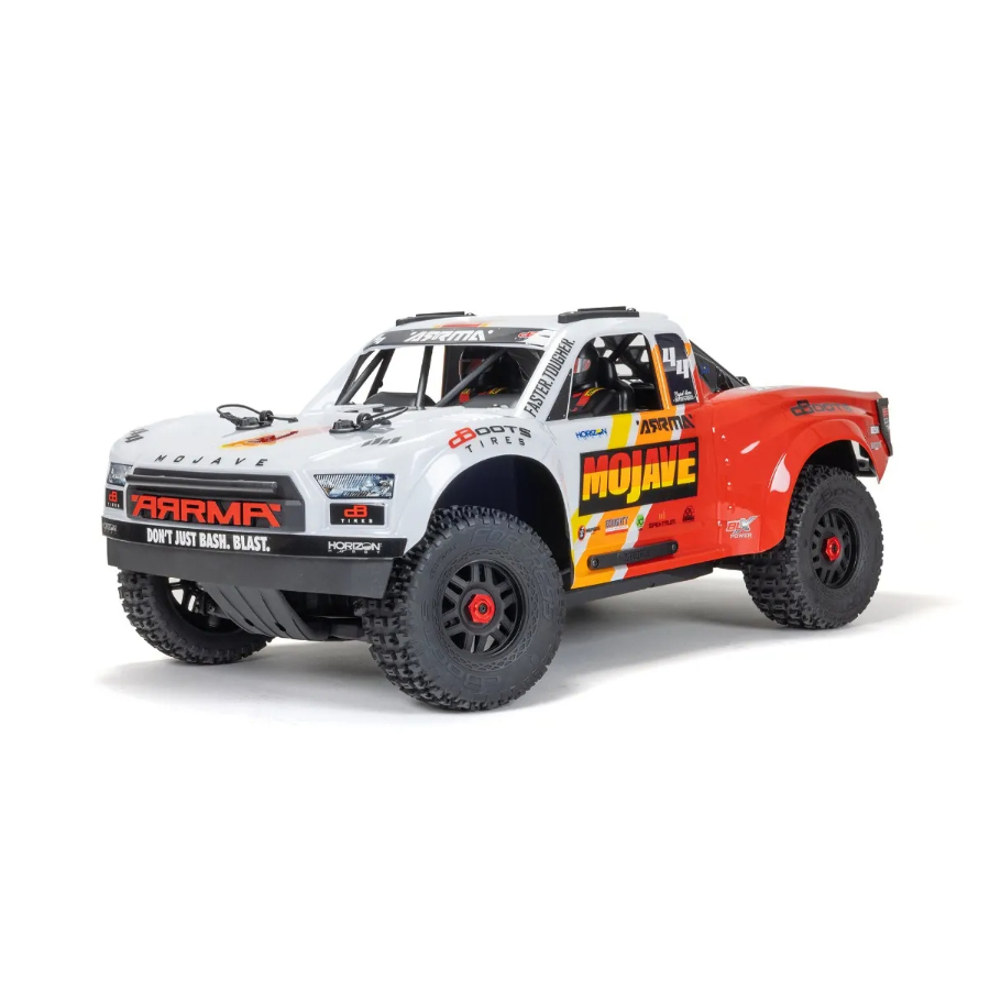 Arrma Radio Control 1:8 Mojave 4X4 BLX 4S Desert Truck White & Red RTR