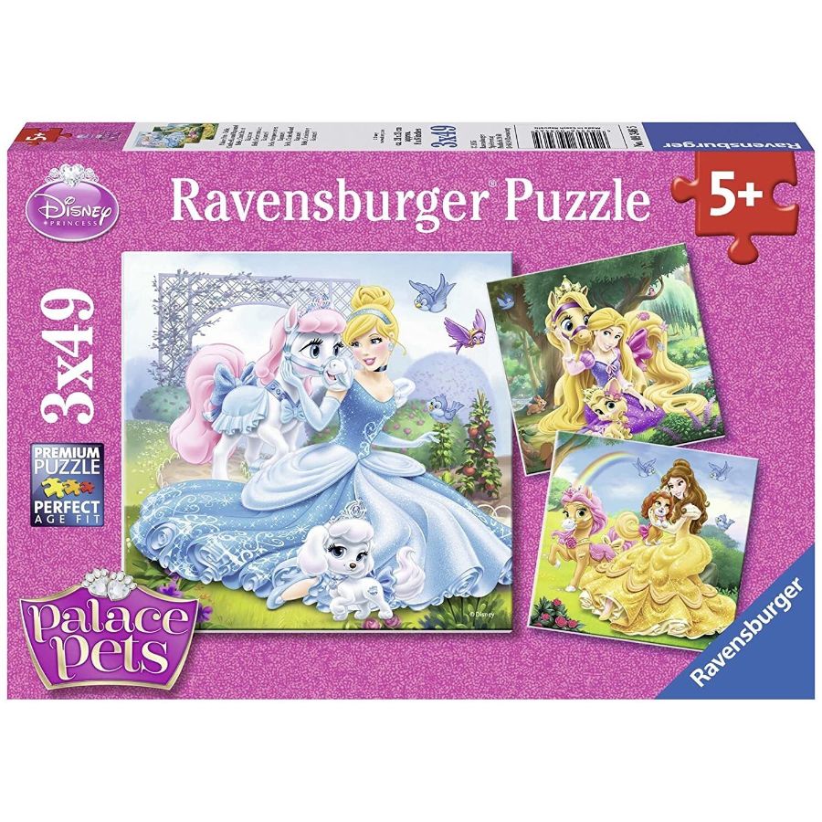 Ravensburger Puzzle Disney 3x49 Piece Belle Cinderella Rapunzel