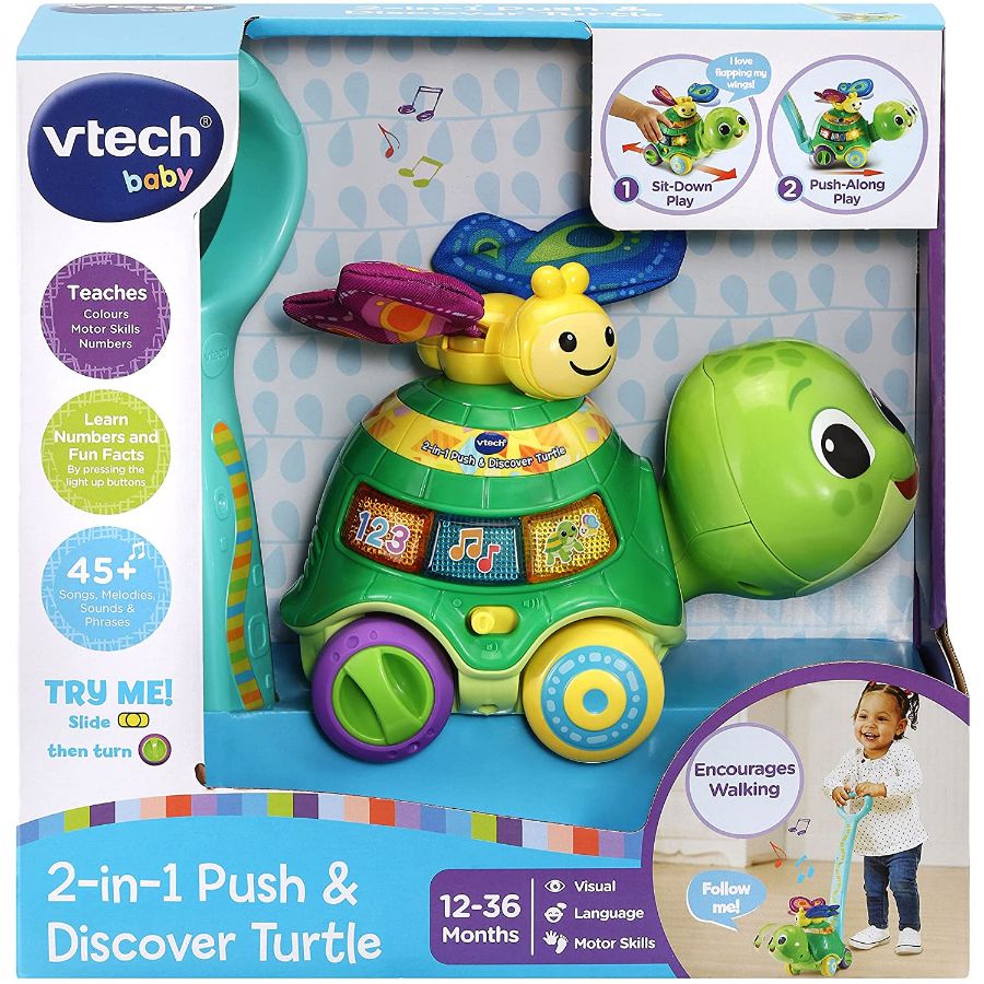 VTech 2 In 1 Push & Explore Turtle