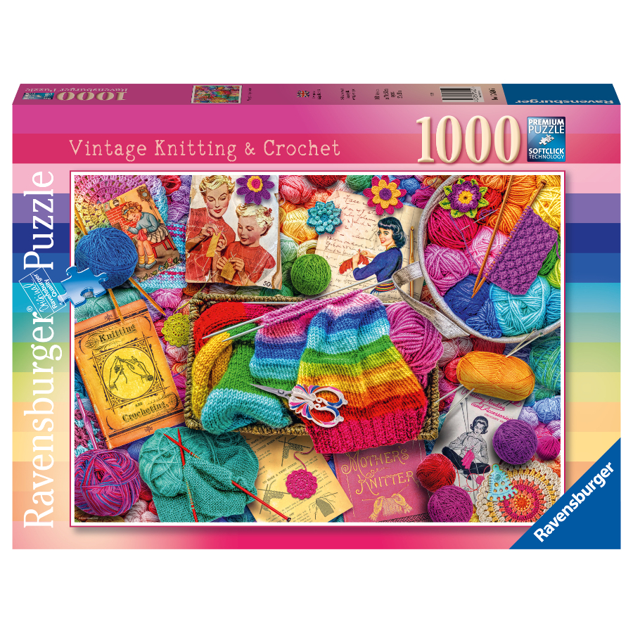 Ravensburger Puzzle 1000 Piece Vintage Knitting & Crochet