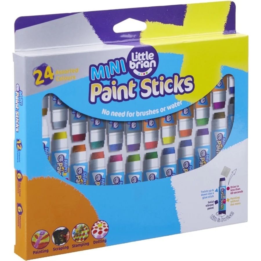 Little Brian Paint Sticks Mini Colours 24 Pack