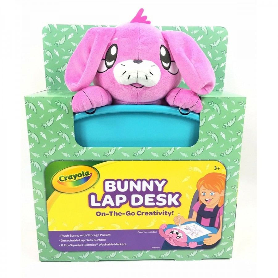 Crayola Kids Travel Lap Desk Pink Bunny