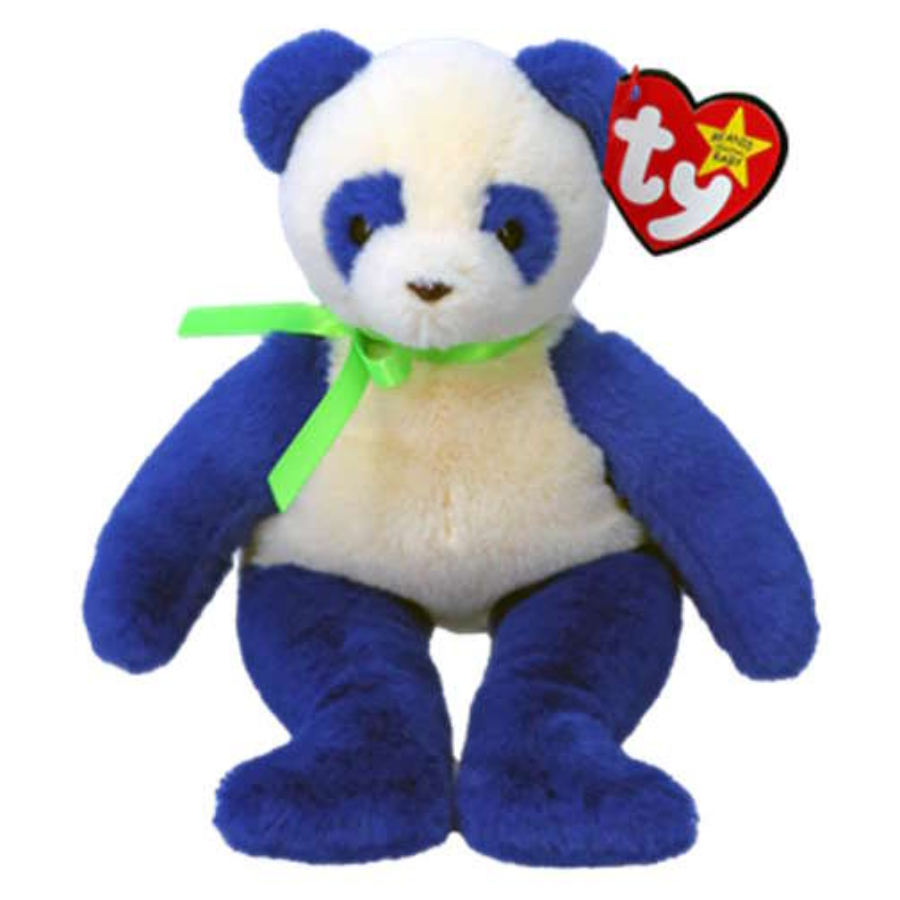 Ty Beanie Boos Regular Plush Domino Panda Purple