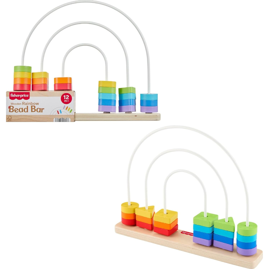 Fisher Price Wooden Rainbow Bead Bar