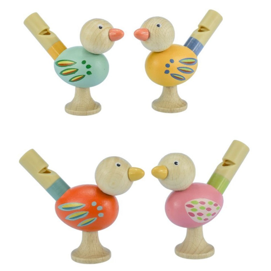 Wooden Bird Whistle Assorted Colours