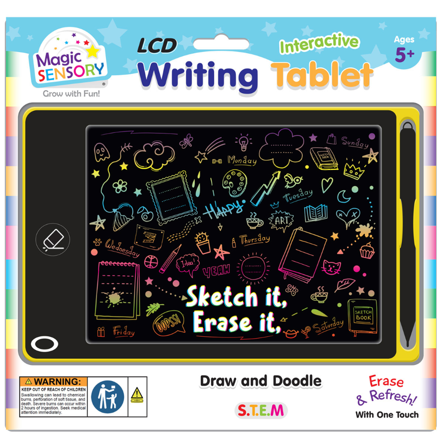 Sketch & Erase Interactive LCD Writing Tablet Assorted