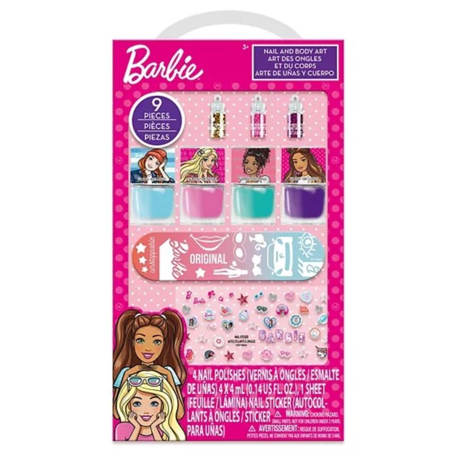 Barbie Nail Polish 4 Pack With Accessories