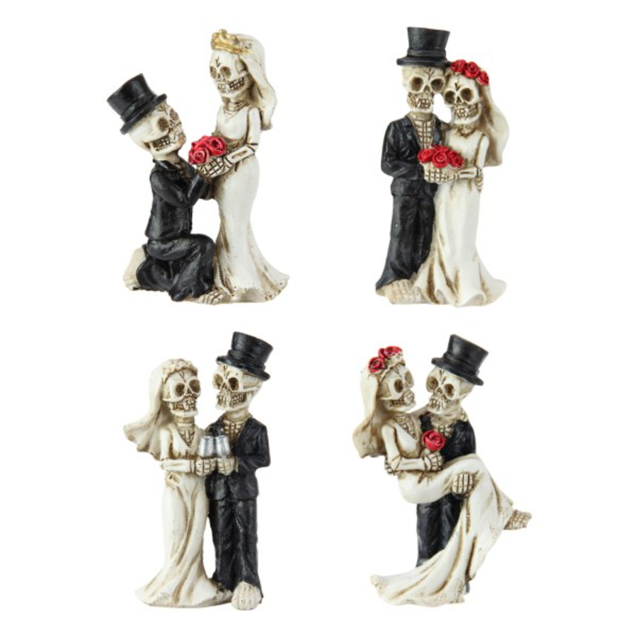 Skeleton Newy Weds Topper 9cm Assorted