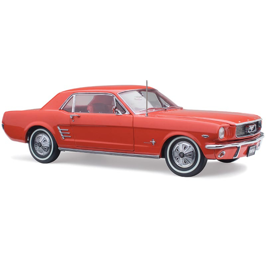 Classic Carlectables Diecast 1:18 1966 Pony Mustang Signal Flare Red