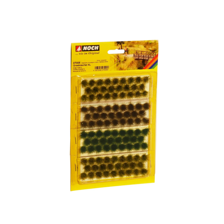 Noch Rail Scenery Grass Tufts XL Beige-Green Dark Green & Brown
