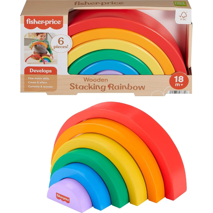 Fisher Price Wooden Stacking Rainbow