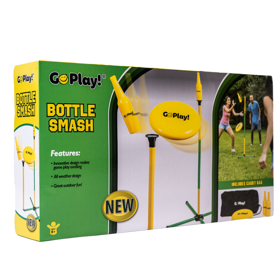 Go Play Outdoor Bottle Smash Flying Disc Game