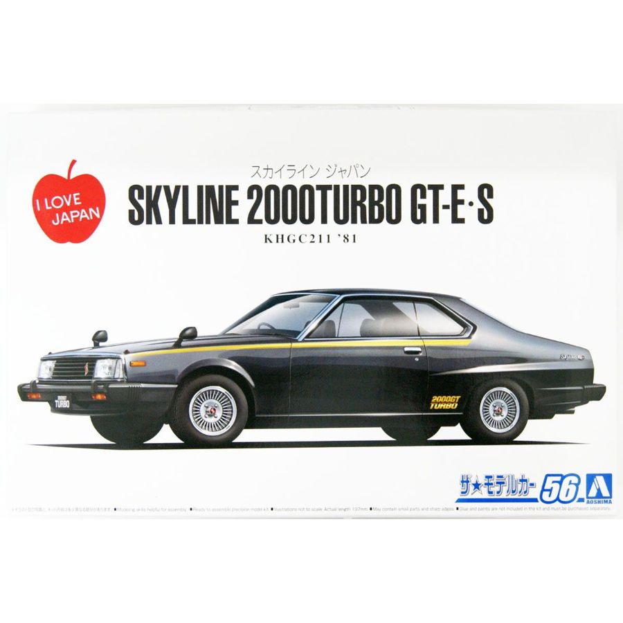 Aoshima Model Kit 1:24 Nissan KHGC211 Skyline HT2000 Turbo GT-ES 81