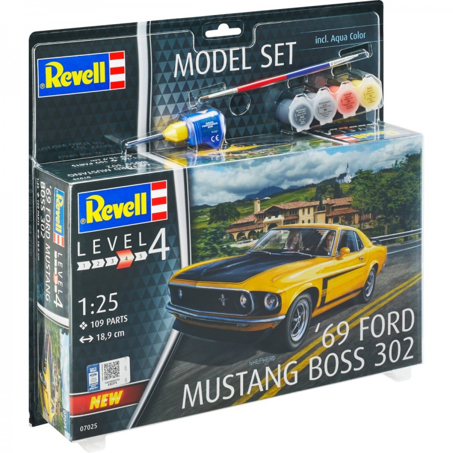 Revell Model Kit Gift Set 1:25 1969 Boss 302 Mustang