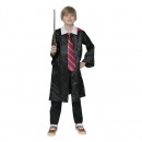 Costume Wizard Kids Dress Up With Cape Tie & Wand