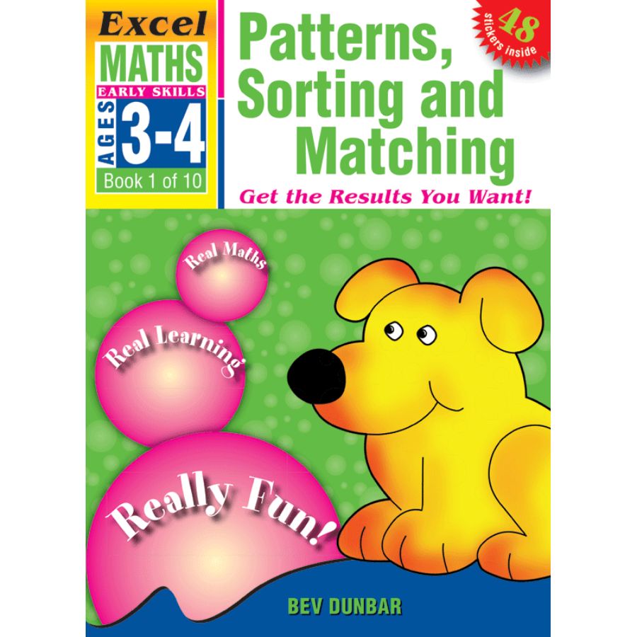 Excel Early Skills Maths Book 1 Patterns Sorting & Matching Ages 3–4