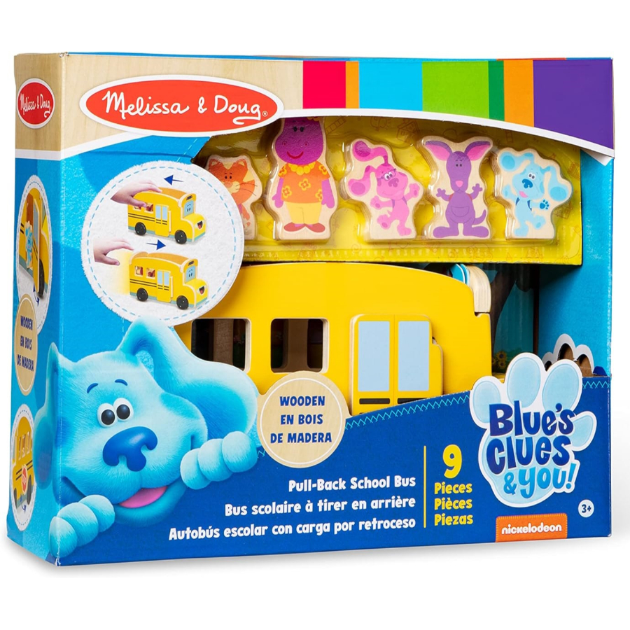 Melissa & Doug Blues Clues Wooden School Bus & Figures