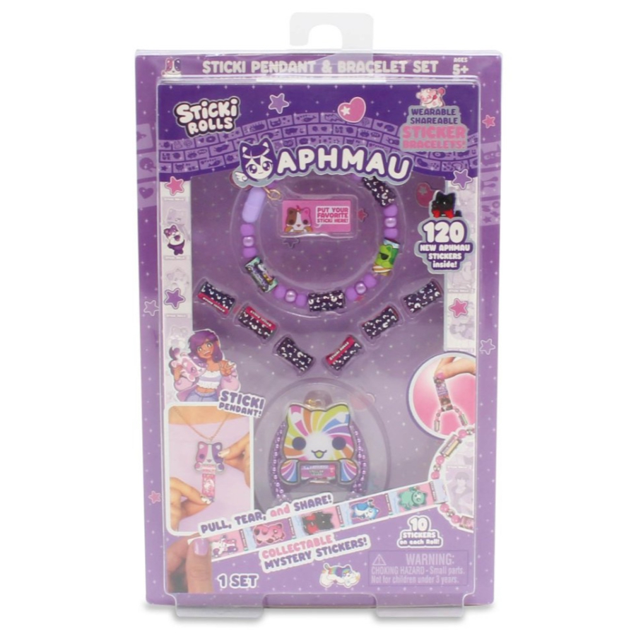 Sticki Rolls Aphmau Pendant & Bracelet Set Assorted