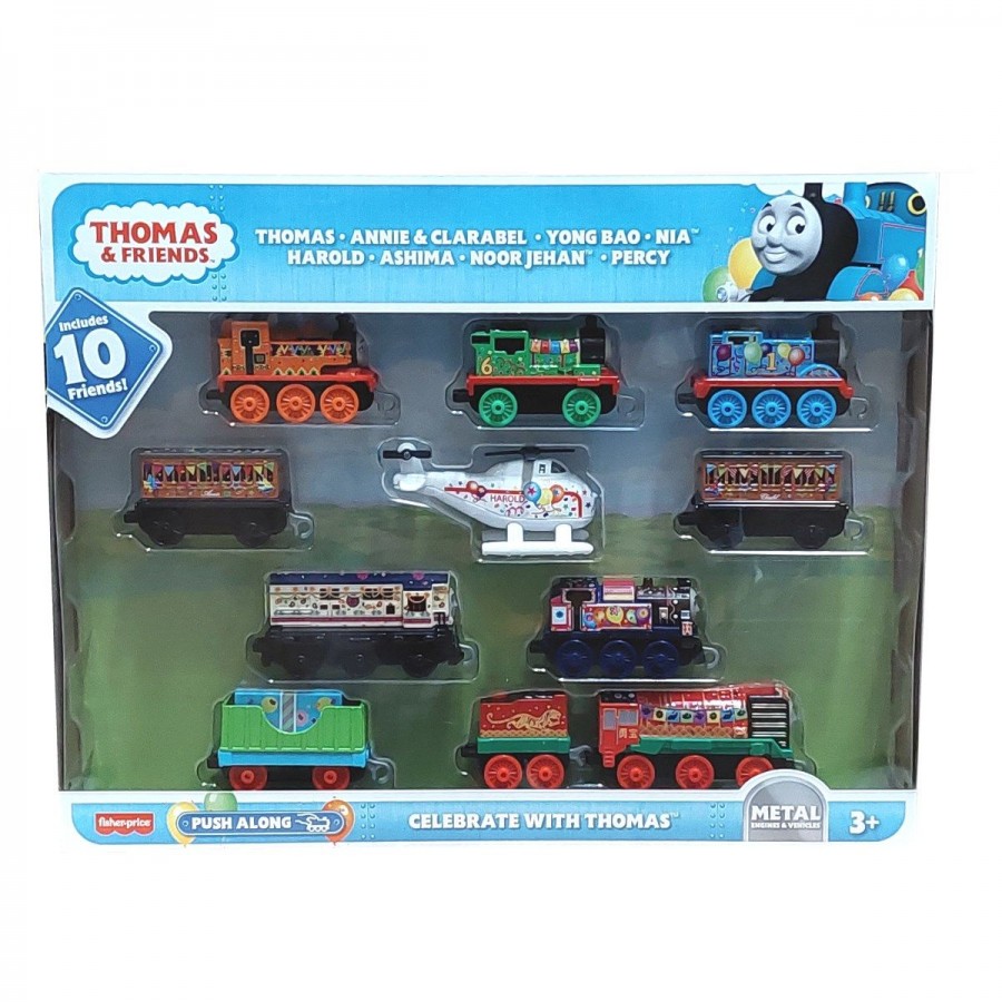 Thomas & Friends Celebrate With Thomas Push Along 10 Pack