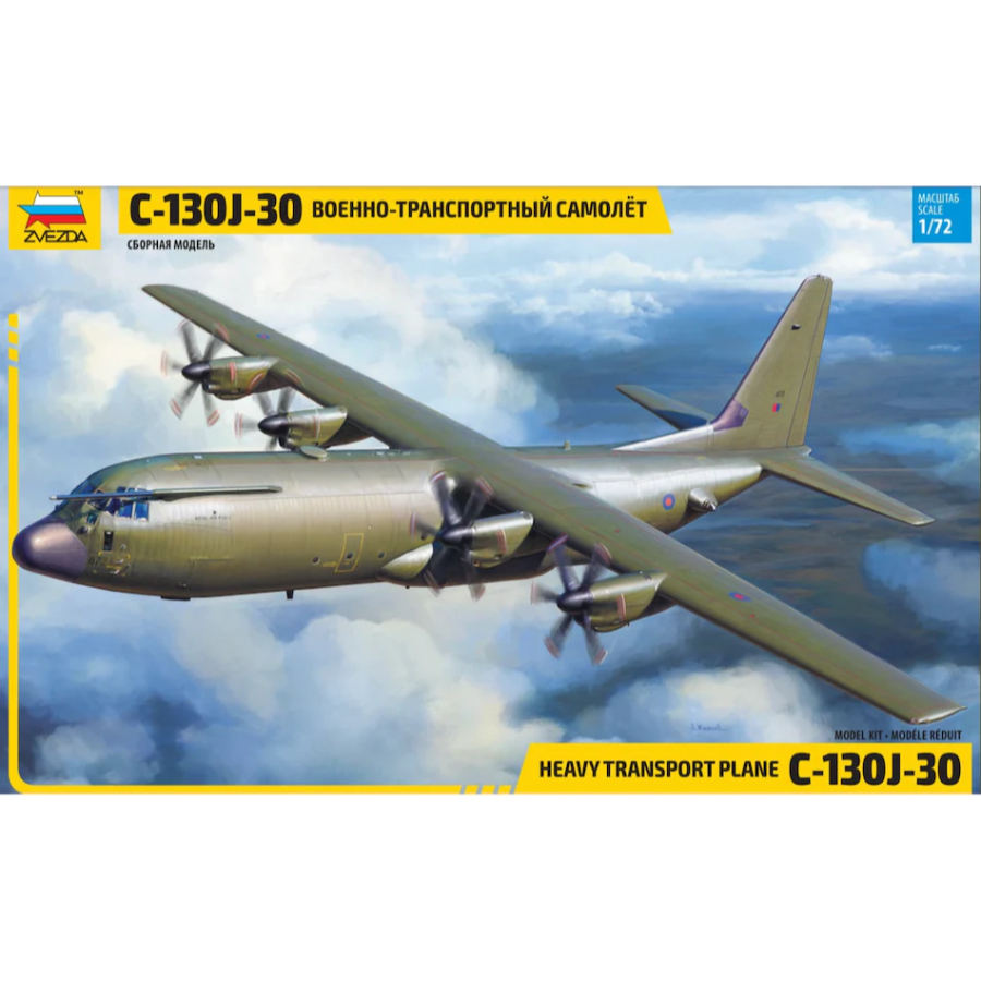 Zvezda Model Kit 1:72 Aust Decals C-130J-30 Hercules